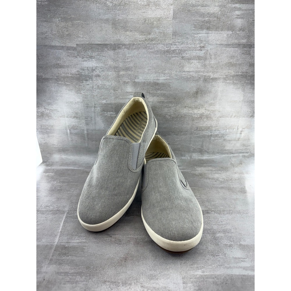 Taos Dandy DND-13455 Gray Canvas Slip On Sneakers Women Sz 10 Casual Loafers